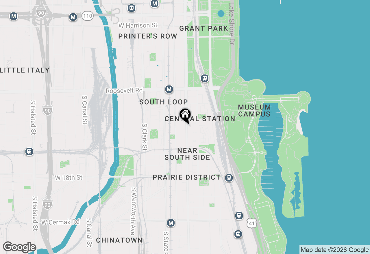 Map of 1430 S Michigan Avenue #407, Chicago, IL 60605