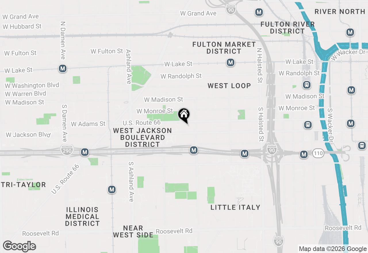 Map of 1244 W Cottage Place, Chicago, IL 60607