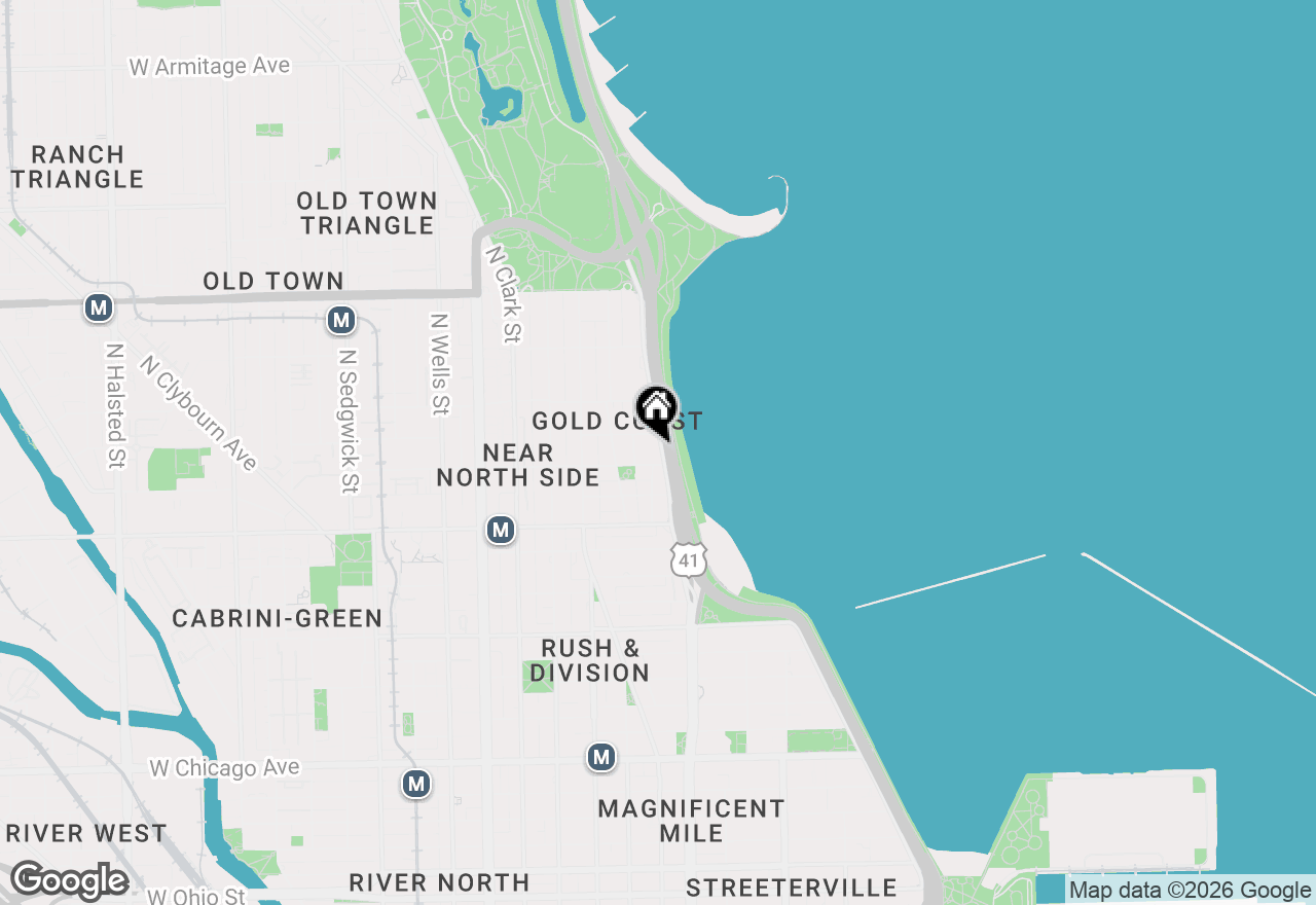 Map of 1300 N Lake Shore Drive #14A, Chicago, IL 60610
