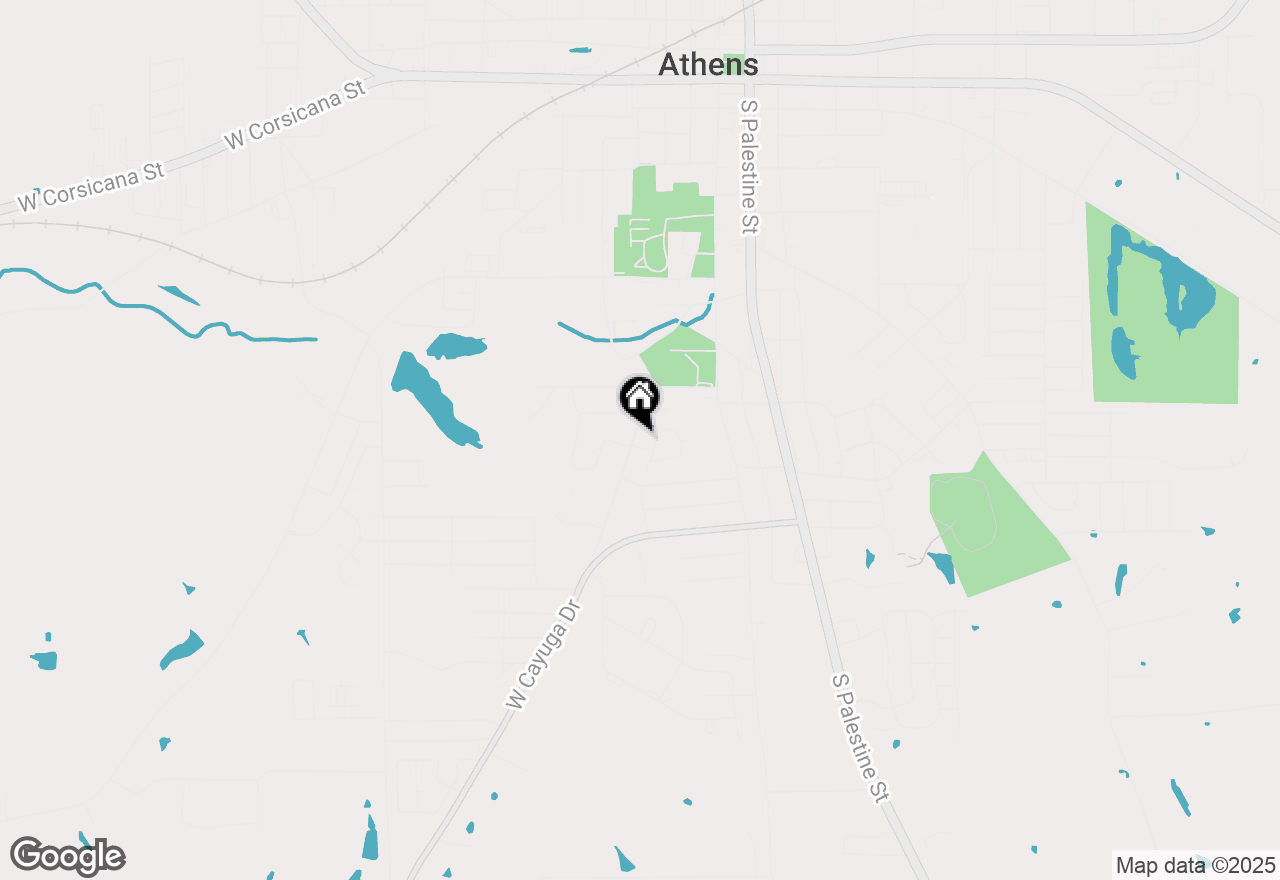 Map of 715 Belmont Street, Athens, TX 75751