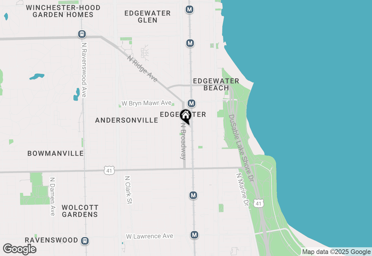 Map of 5427 N Broadway Street #3M, Chicago, IL 60640