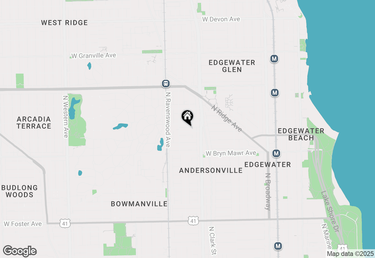 Map of 1648 W Edgewater Avenue #2, Chicago, IL 60660