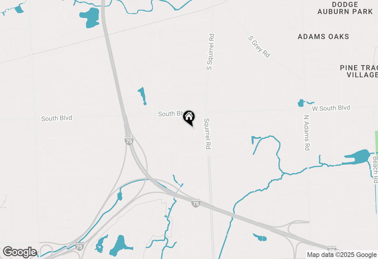 Map of 1045 Oak Tree Lane, Bloomfield Hills, MI 48304