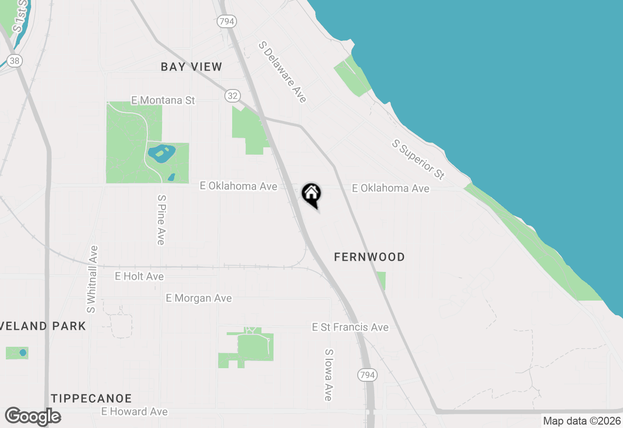 Map of 1839 E Hillcrest Ave, Milwaukee, WI 53207