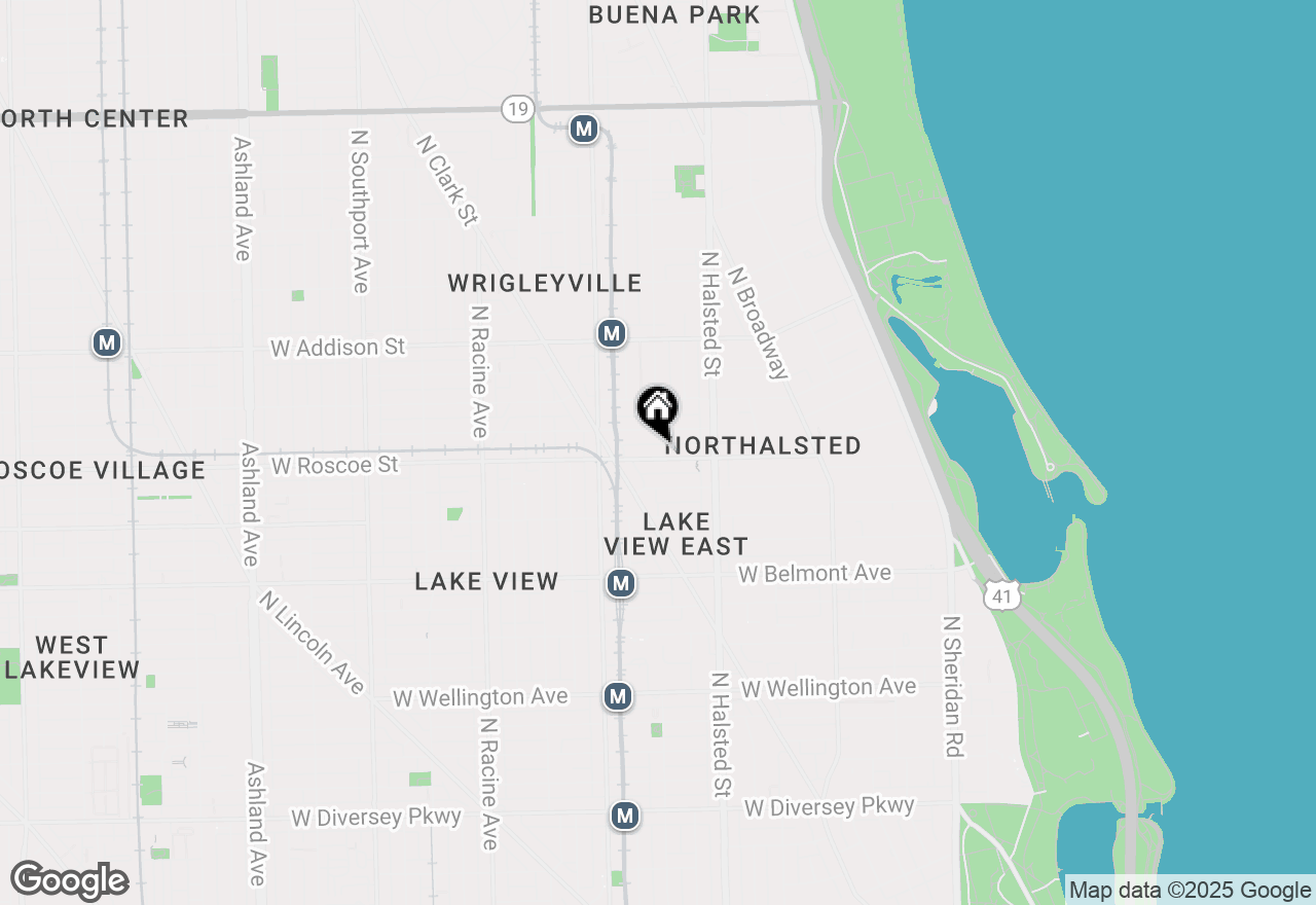 Map of 862 W Roscoe Street #1, Chicago, IL 60657