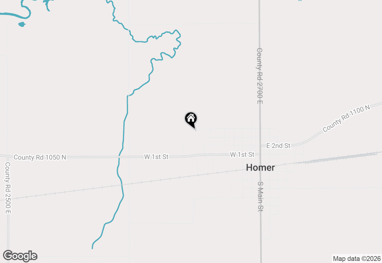Map of 617 W 4th Street, Homer, IL 61849