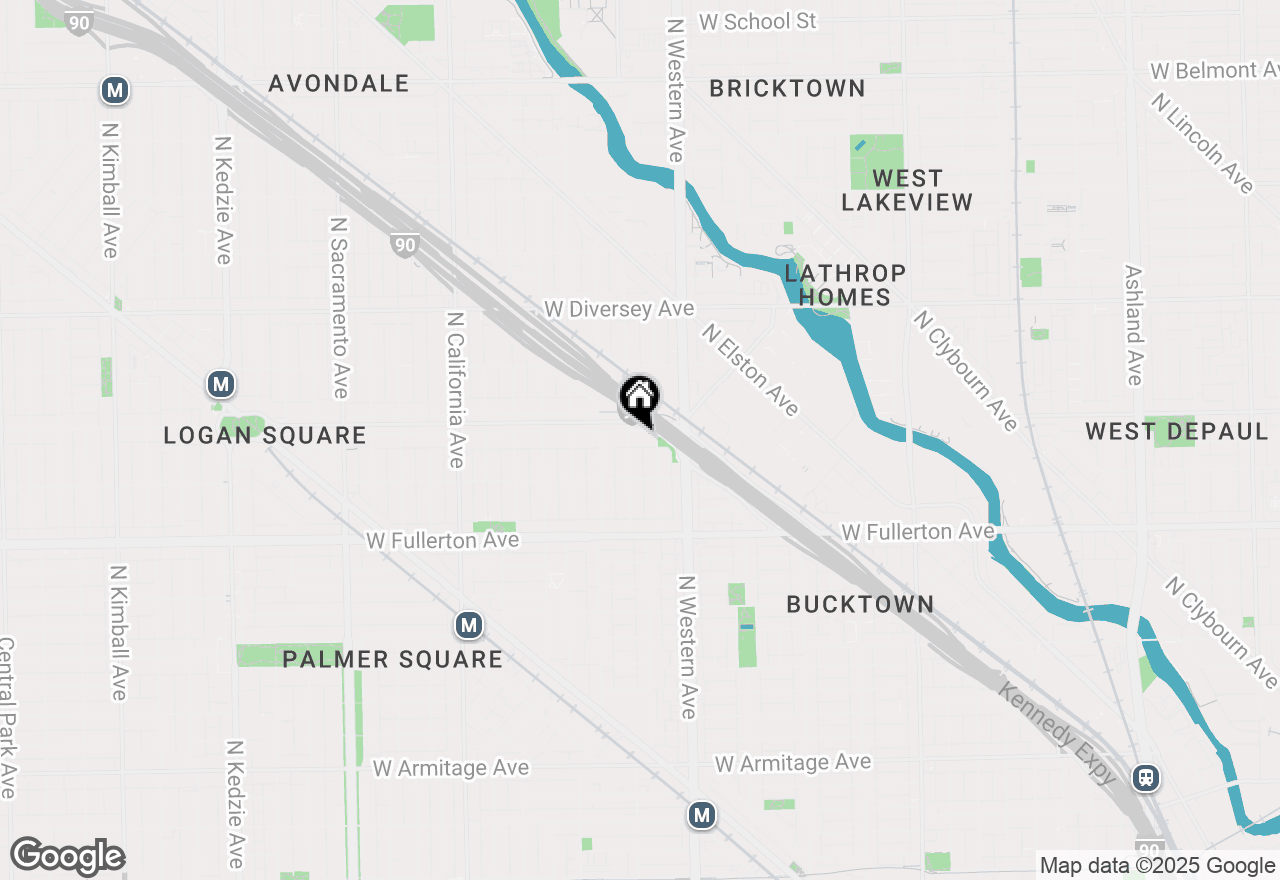 Map of 2449 W Logan Boulevard #1F, Chicago, IL 60647