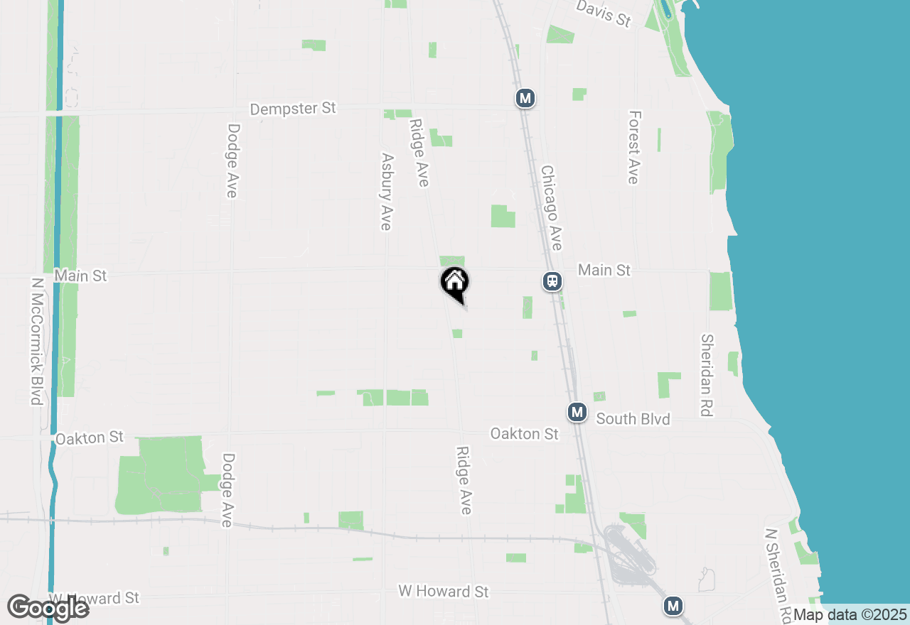 Map of 1015 Madison Street #203, Evanston, IL 60202