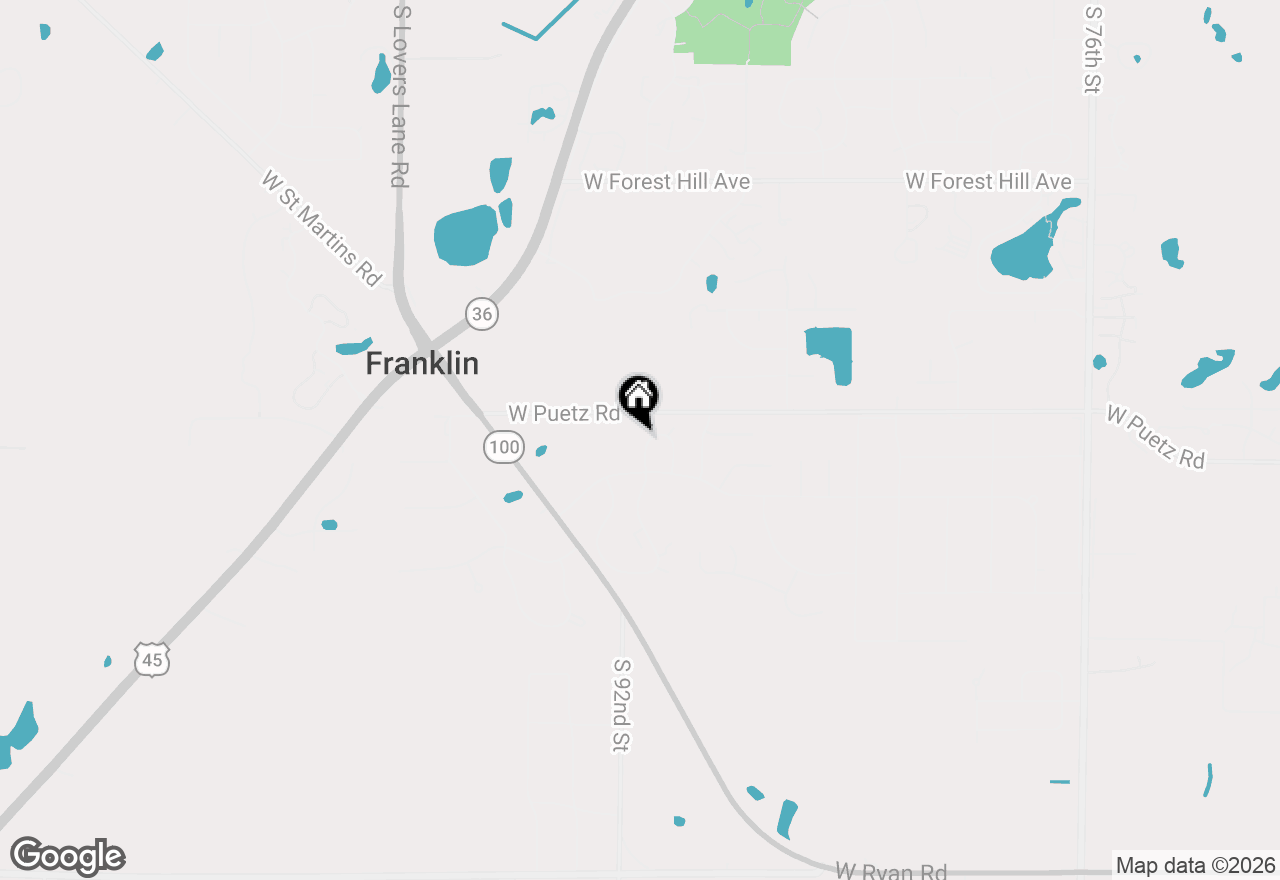 Map of 9128 W Elm Ct #F, Franklin, WI 53132