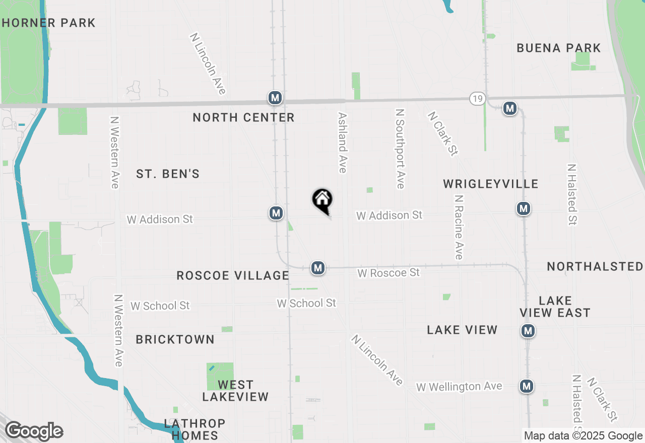 Map of 1647 W Addison Street #1B, Chicago, IL 60613