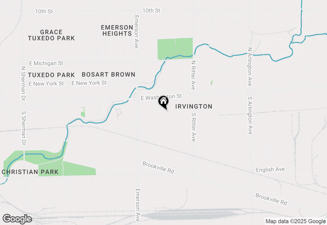 Map of 119 S Hawthorne Lane, Indianapolis, IN 46219