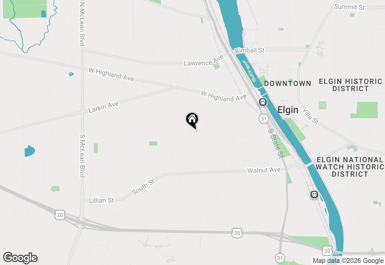 Map of 63 S Union Street, Elgin, IL 60123