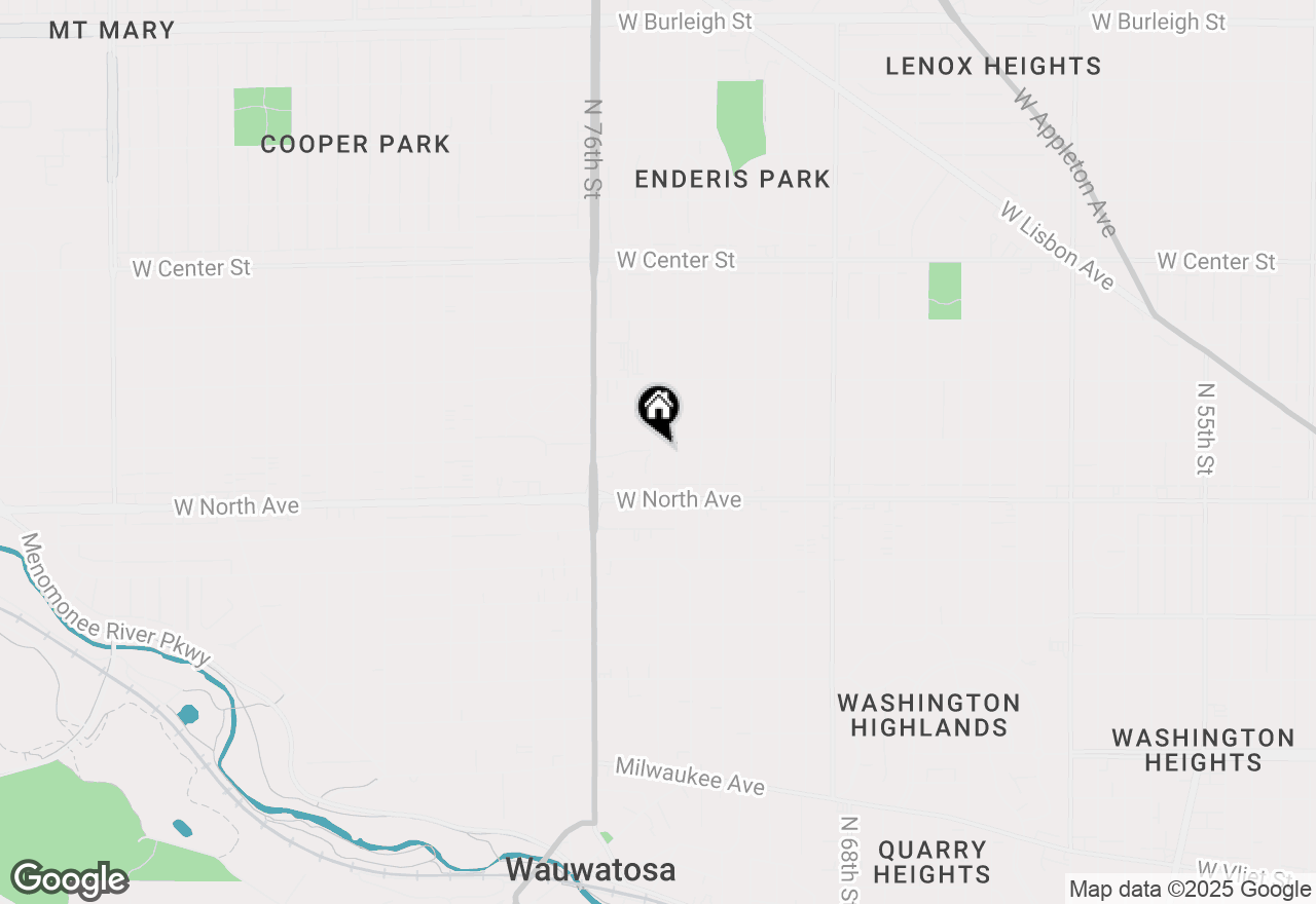 Map of 2366 N 74th St, Wauwatosa, WI 53213