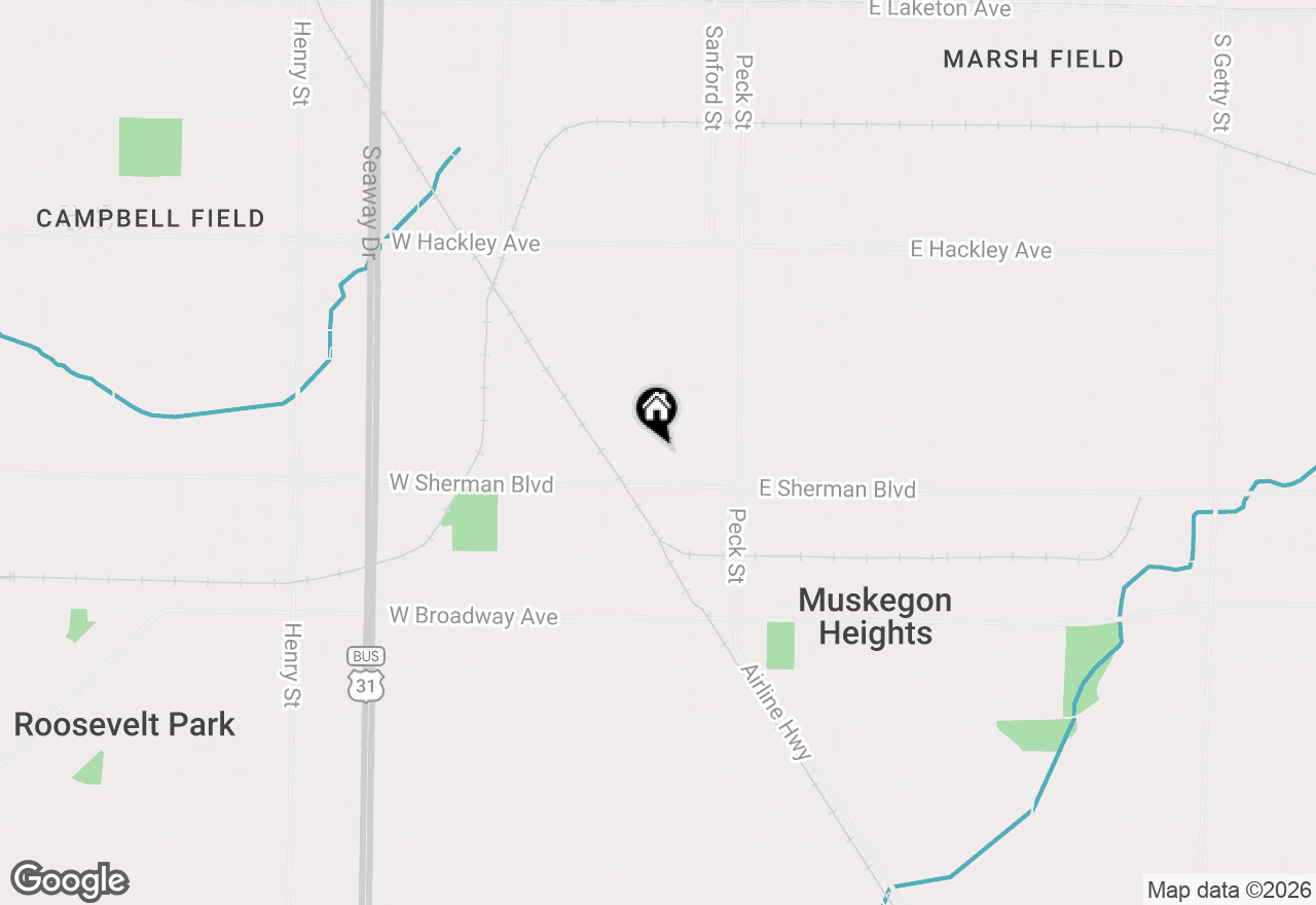 Map of 2520 5th Street, Muskegon Heights, MI 49444