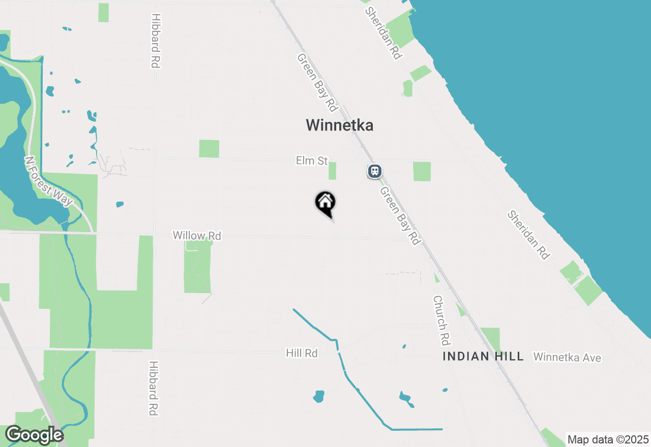 Map of 390 Birch Street, Winnetka, IL 60093