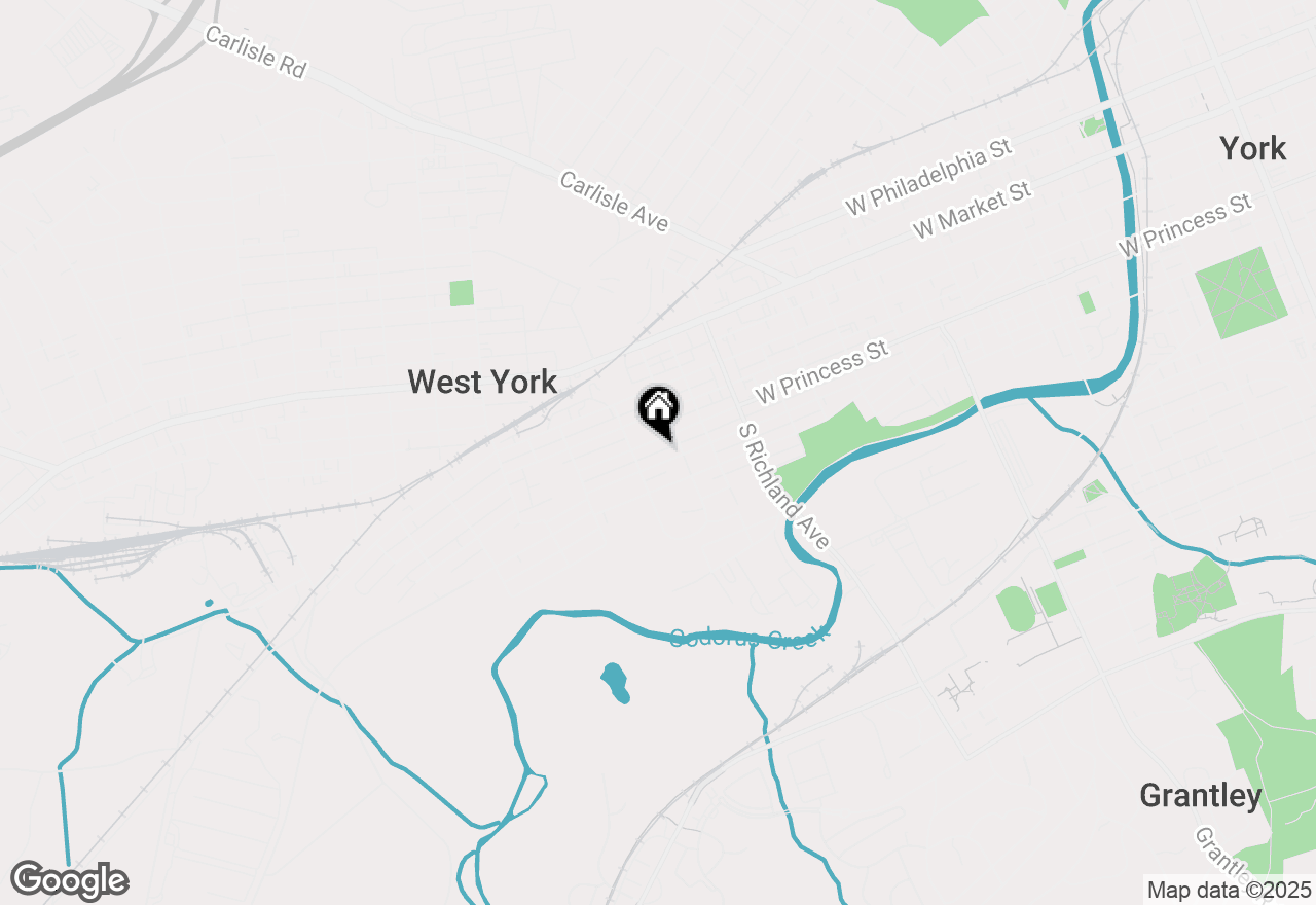 Map of 1231 W Locust Street, York, PA 17404