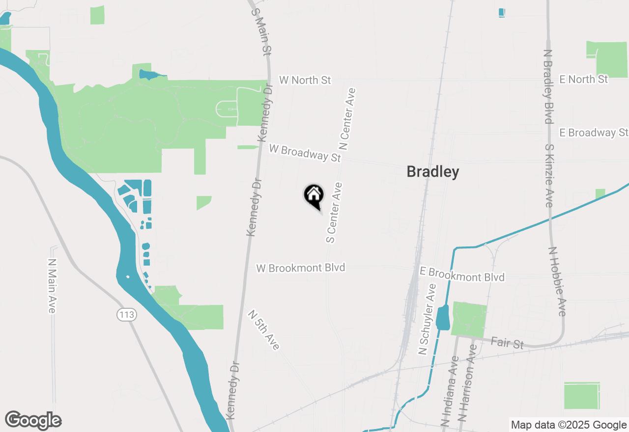 Map of 411 S Prairie Avenue, Bradley, IL 60915
