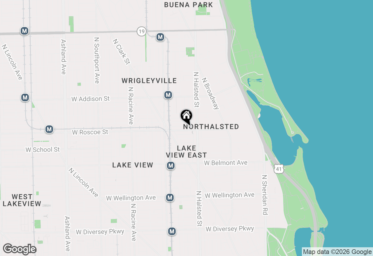 Map of 840 W Roscoe Street #4W, Chicago, IL 60657