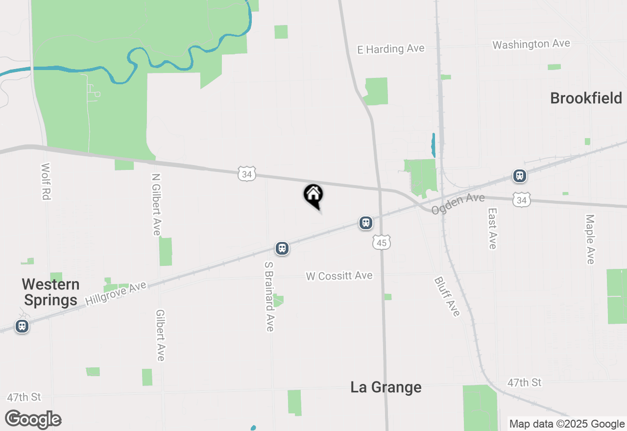 Map of 33 N Spring Avenue #FRONT, La Grange, IL 60525