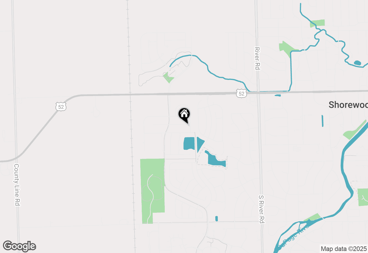 Map of 1609 Wintercrest Lane, Shorewood, IL 60404