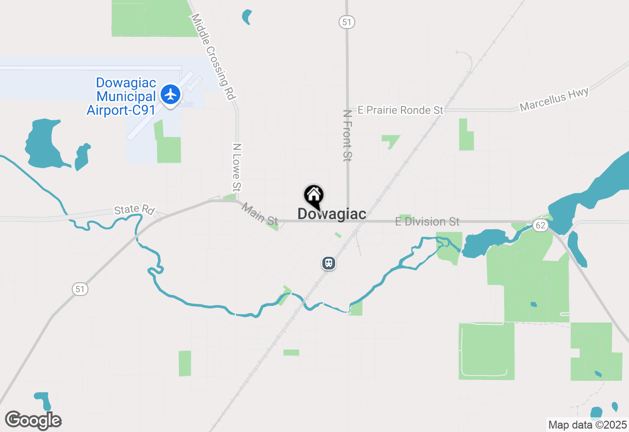 Map of 210 W Division Street, Dowagiac, MI 49047