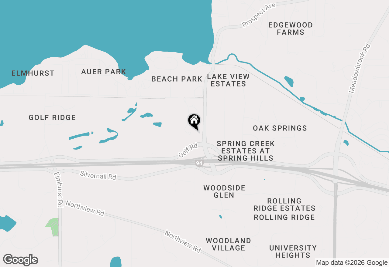 Map of W280N1690 Golf View Dr, Pewaukee, WI 53072