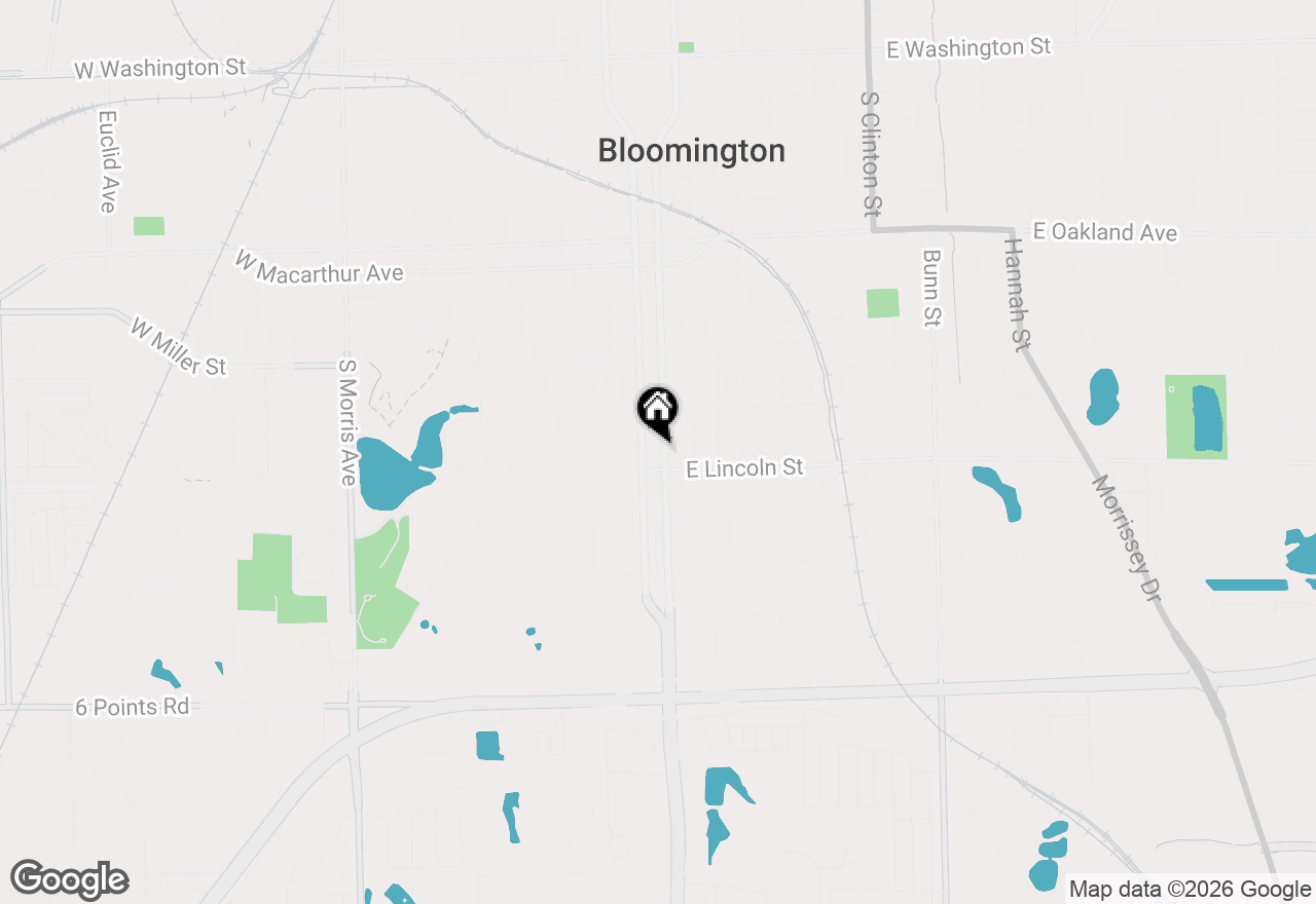 Map of 1307 S Main Street, Bloomington, IL 61701