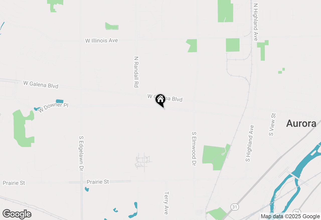 Map of 1200 W Downer Place, Aurora, IL 60506