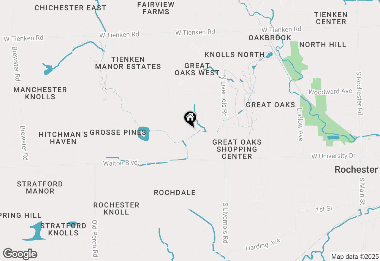 Map of 1238 Valley Circle, Rochester Hills, MI 48309