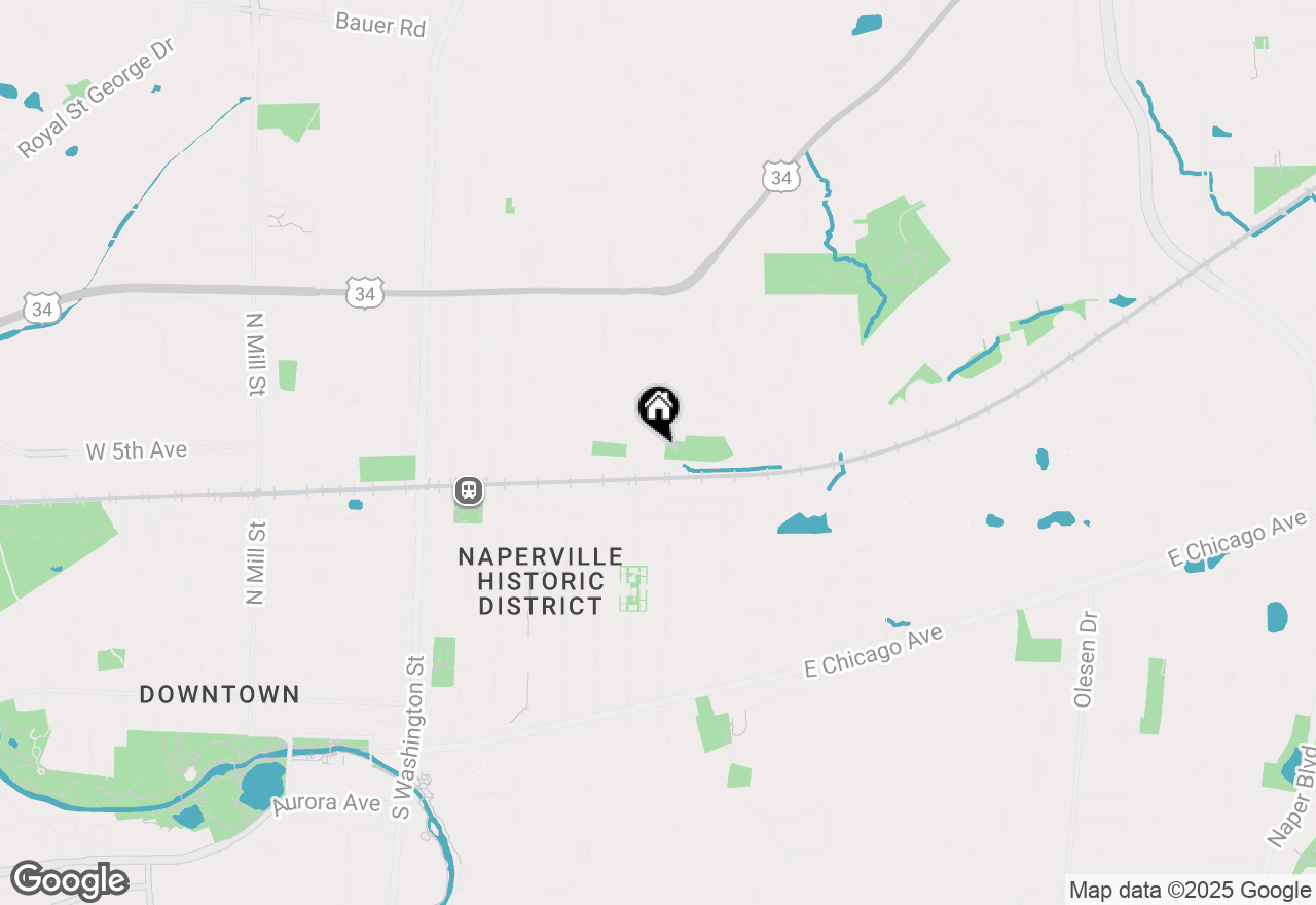 Map of 505 N Columbia Street, Naperville, IL 60563