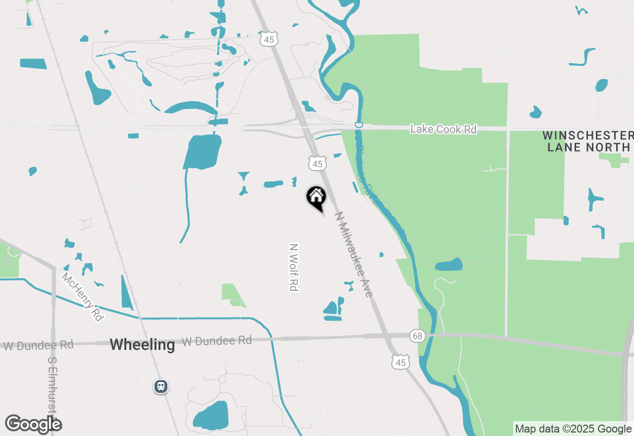 Map of 92 Legacy Lane, Wheeling, IL 60090