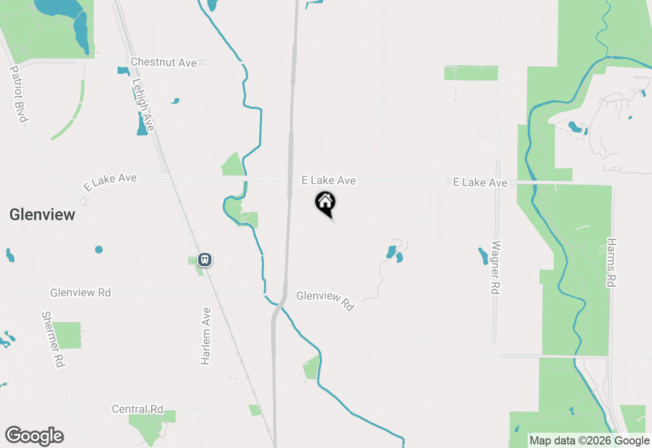 Map of 1440 Elizabeth Lane, Glenview, IL 60025