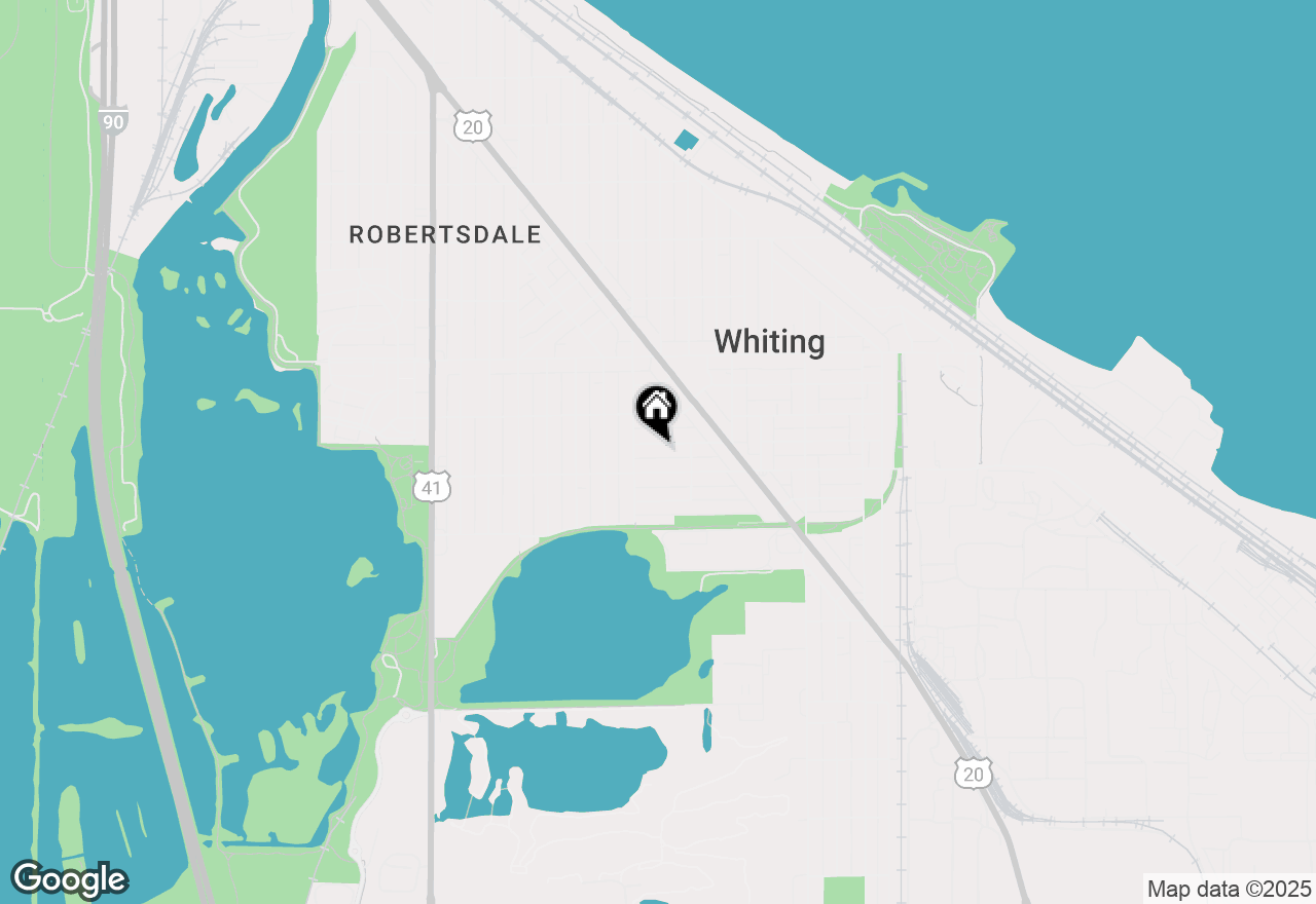 Map of 1218 W Fred Street, Whiting, IN 46394