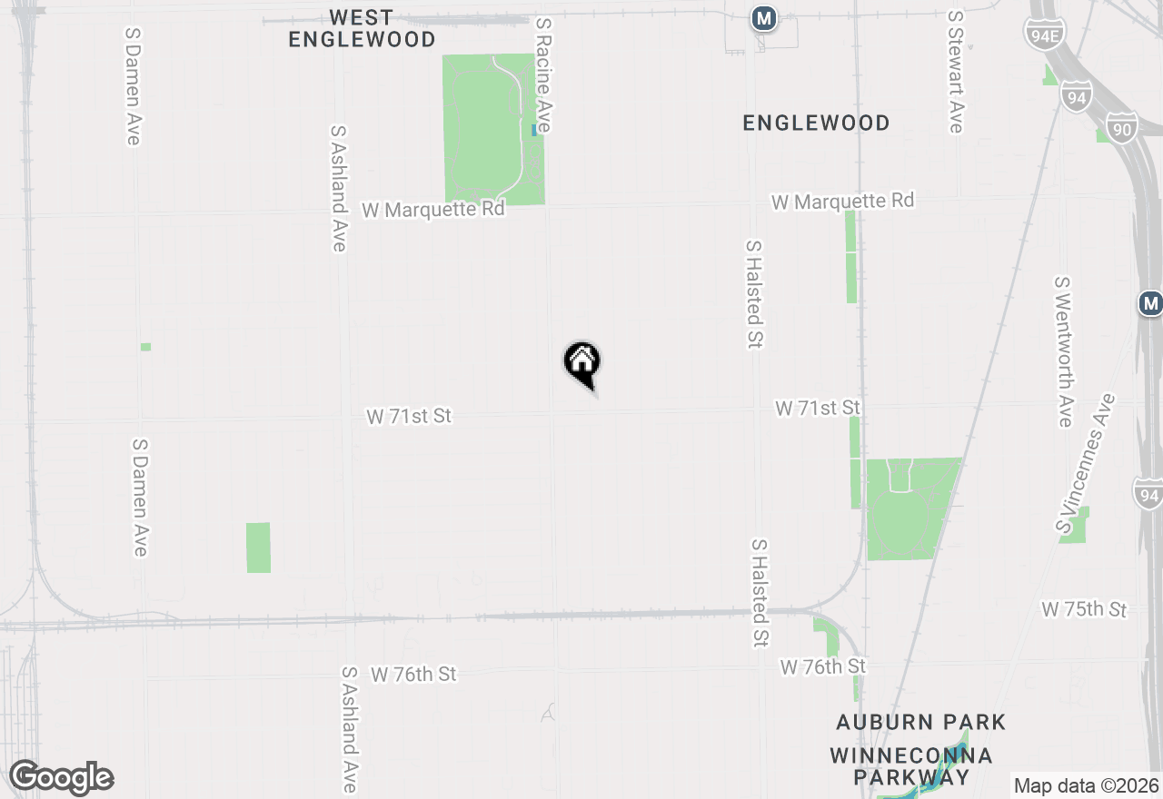 Map of (Address confidential), Chicago, Illinois 60621