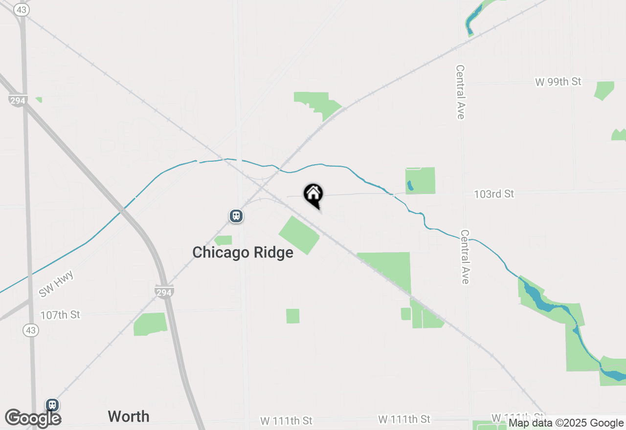 Map of 6131 Marshall Avenue #1W, Chicago Ridge, IL 60415