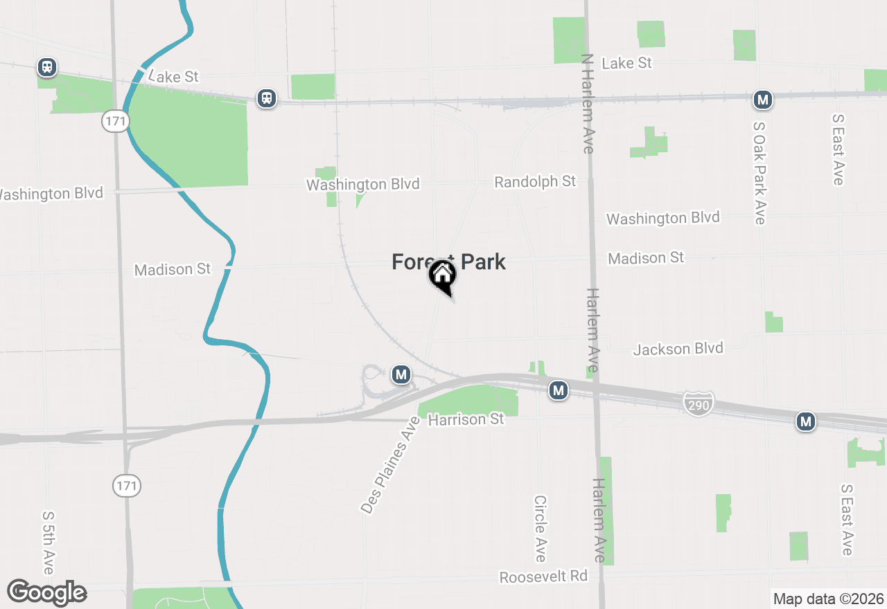 Map of 7542 Adams Street #101, Forest Park, IL 60130