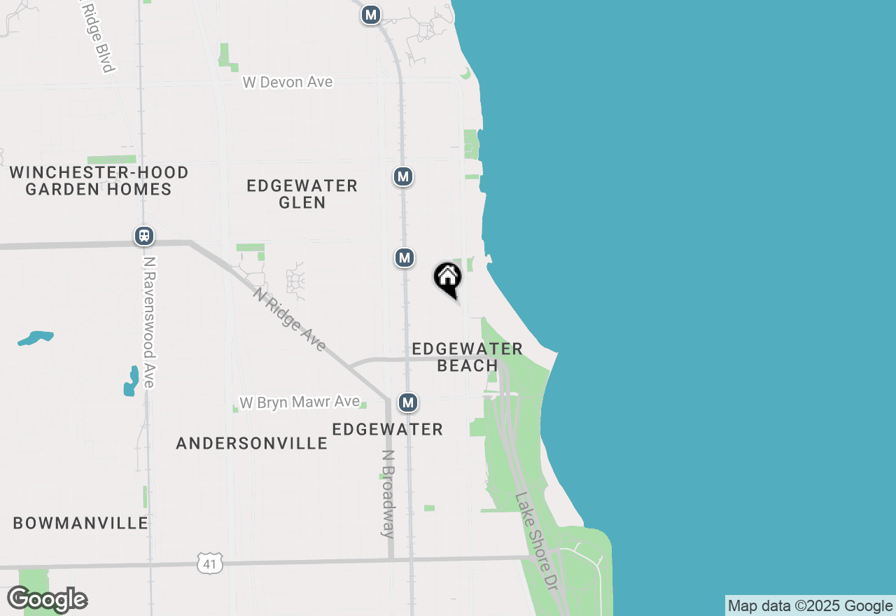 Map of 5817 N Kenmore Avenue #308, Chicago, IL 60660