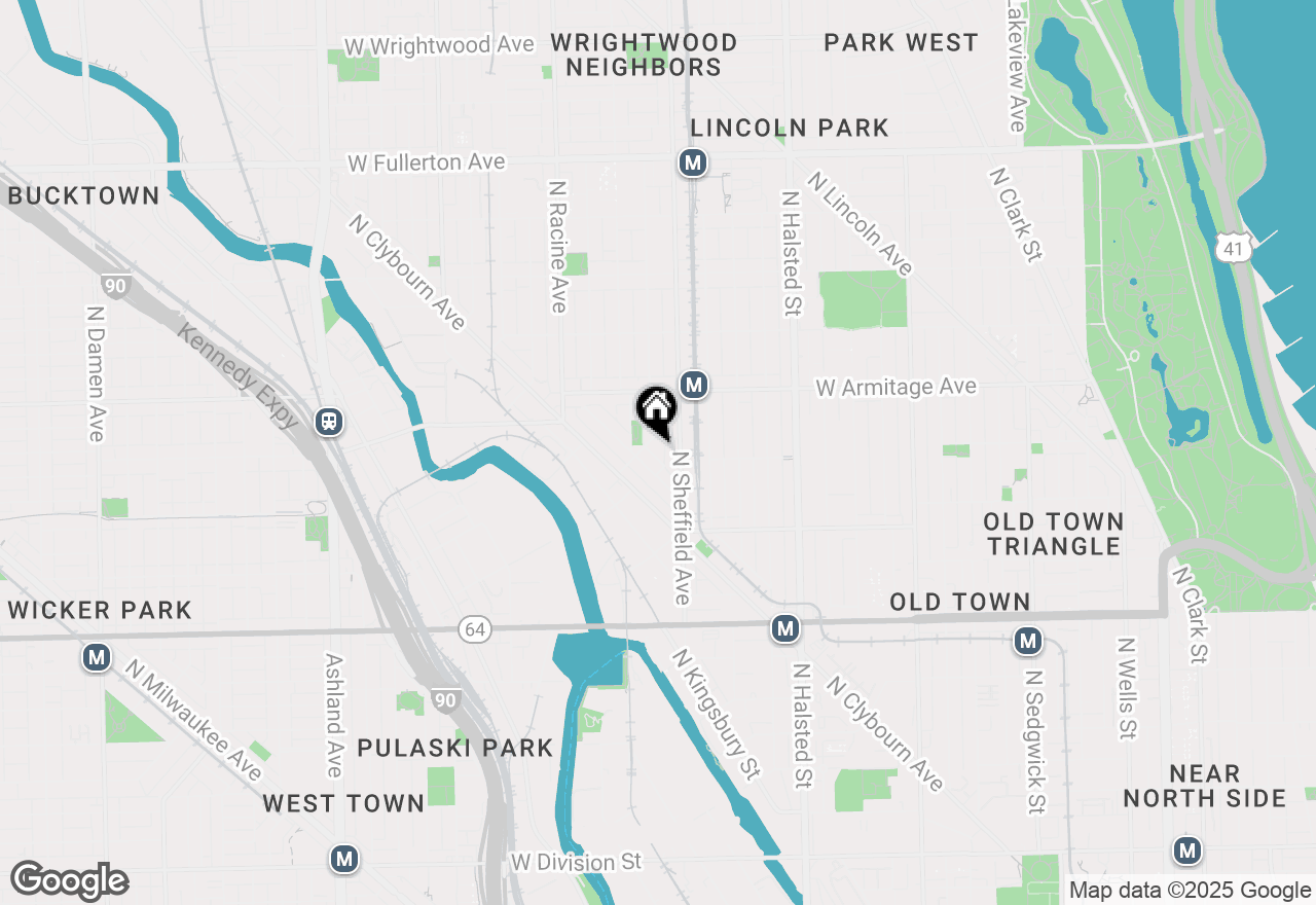 Map of 1881 N Poe Street #C, Chicago, IL 60614