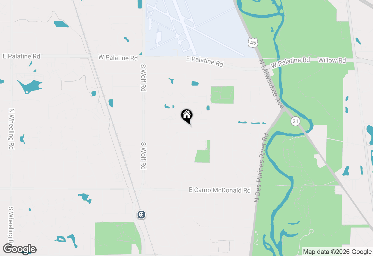 Map of 1818 N Aralia Drive, Mount Prospect, IL 60056