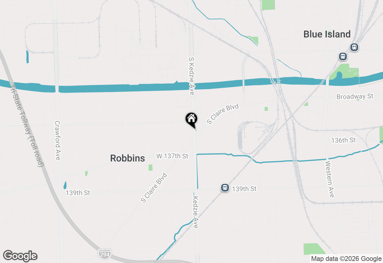 Map of 13526 S Kedzie Avenue, Robbins, IL 60472
