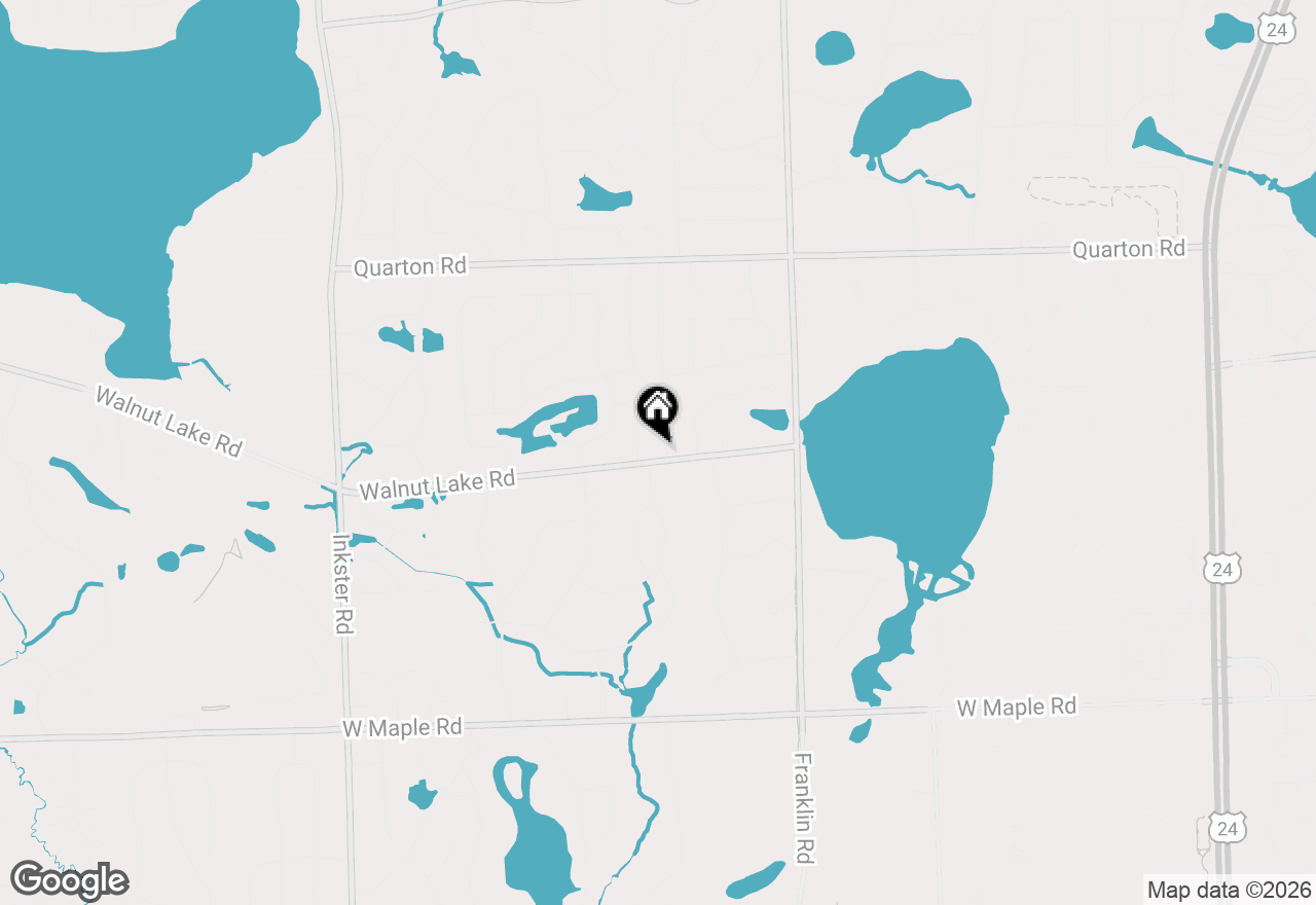 Map of 4603 Hedgewood Drive, Bloomfield Hills, MI 48301