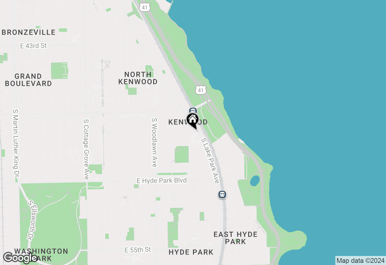 Map of 4800 S Lake Park Avenue #705A, Chicago, IL 60615