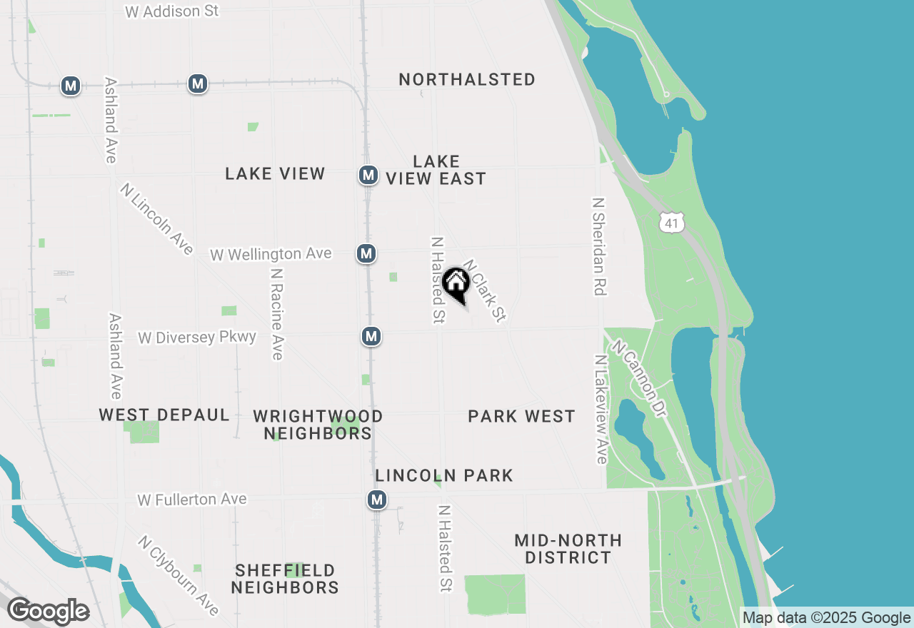 Map of 2828 N Burling Street #208, Chicago, IL 60657