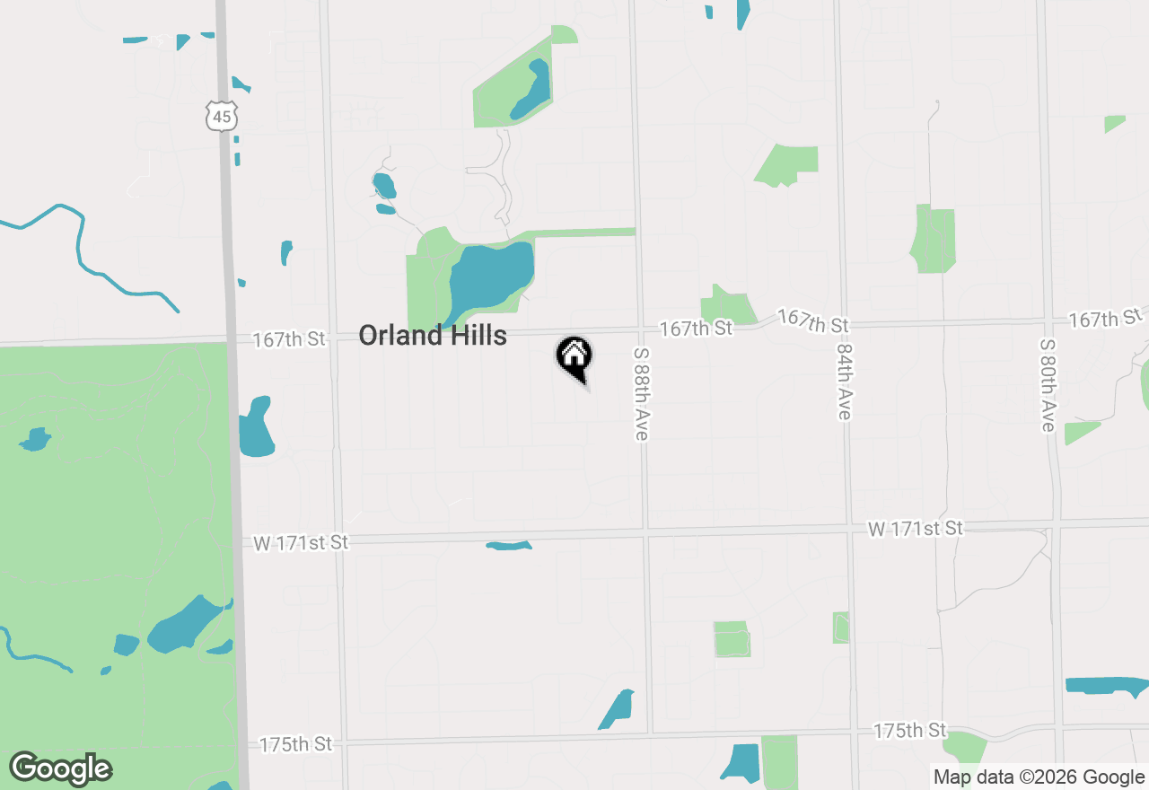 Map of 16813 89th Avenue, Orland Hills, IL 60487