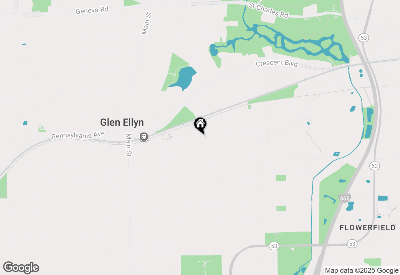 Map of 715 Duane Street, Glen Ellyn, IL 60137