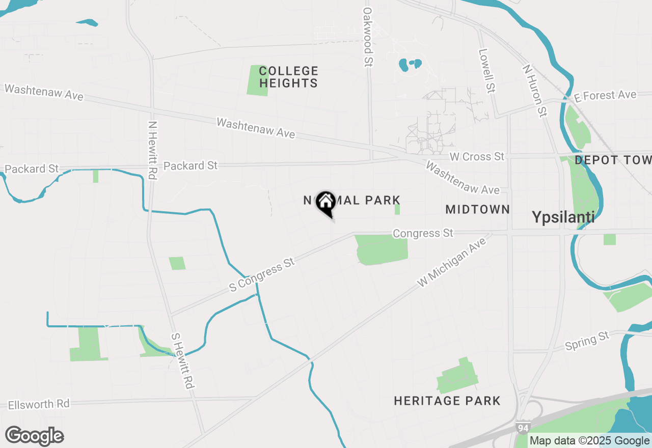 Map of 15 N Wallace Boulevard, Ypsilanti, MI 48197