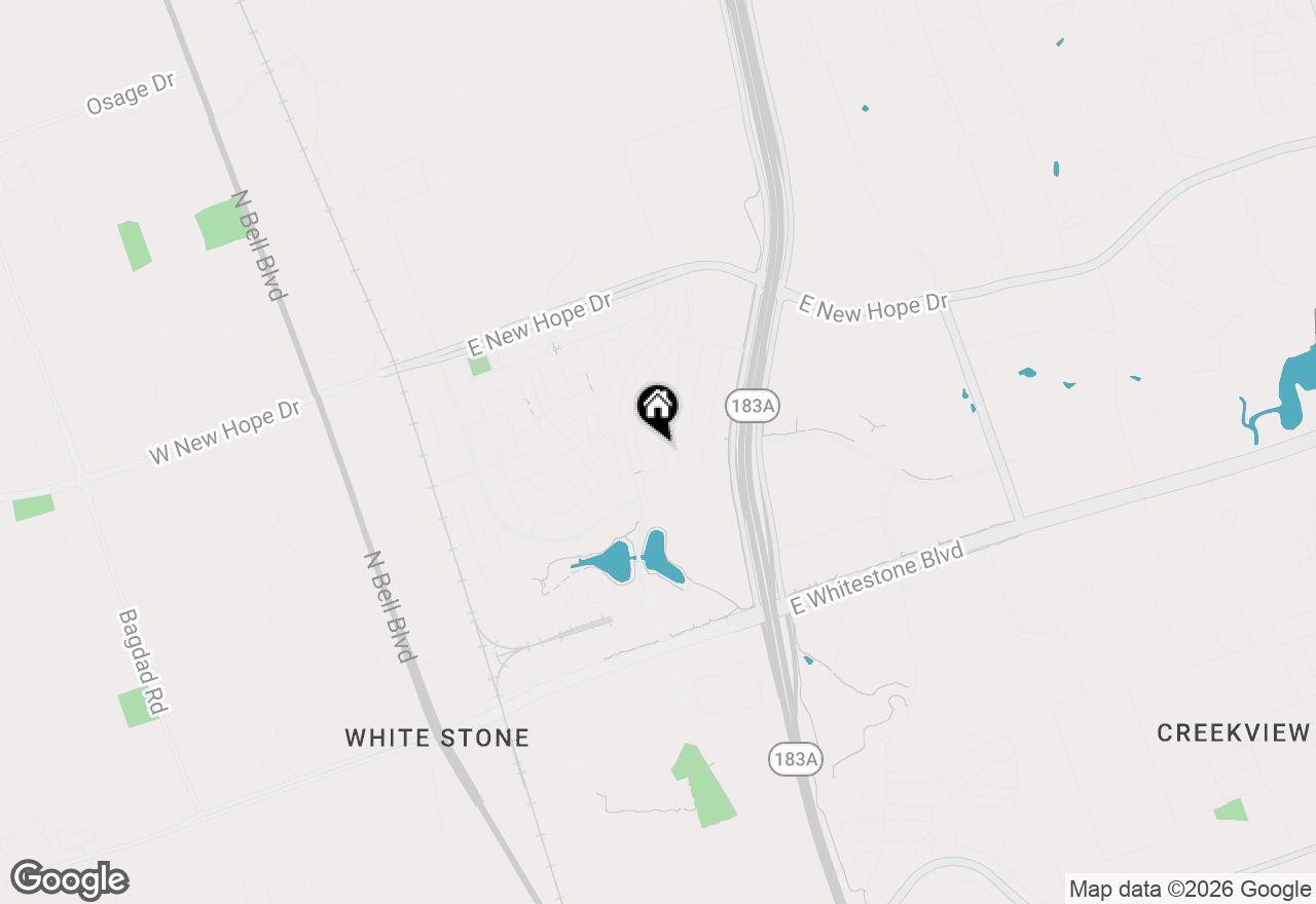Map of 1507 Big Thicket Dr, Cedar Park, TX 78613