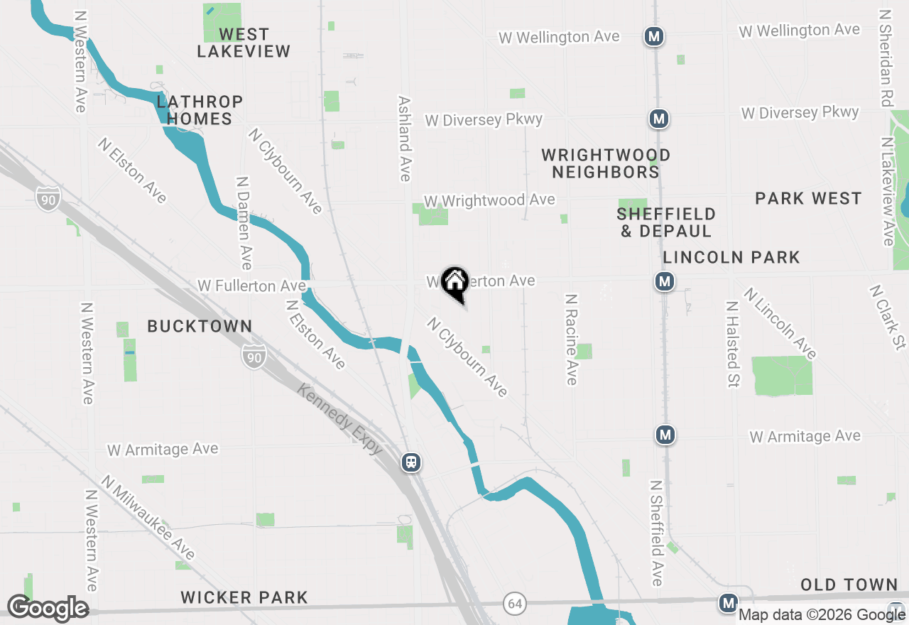 Map of 2311 N Greenview Avenue #1F, Chicago, IL 60614