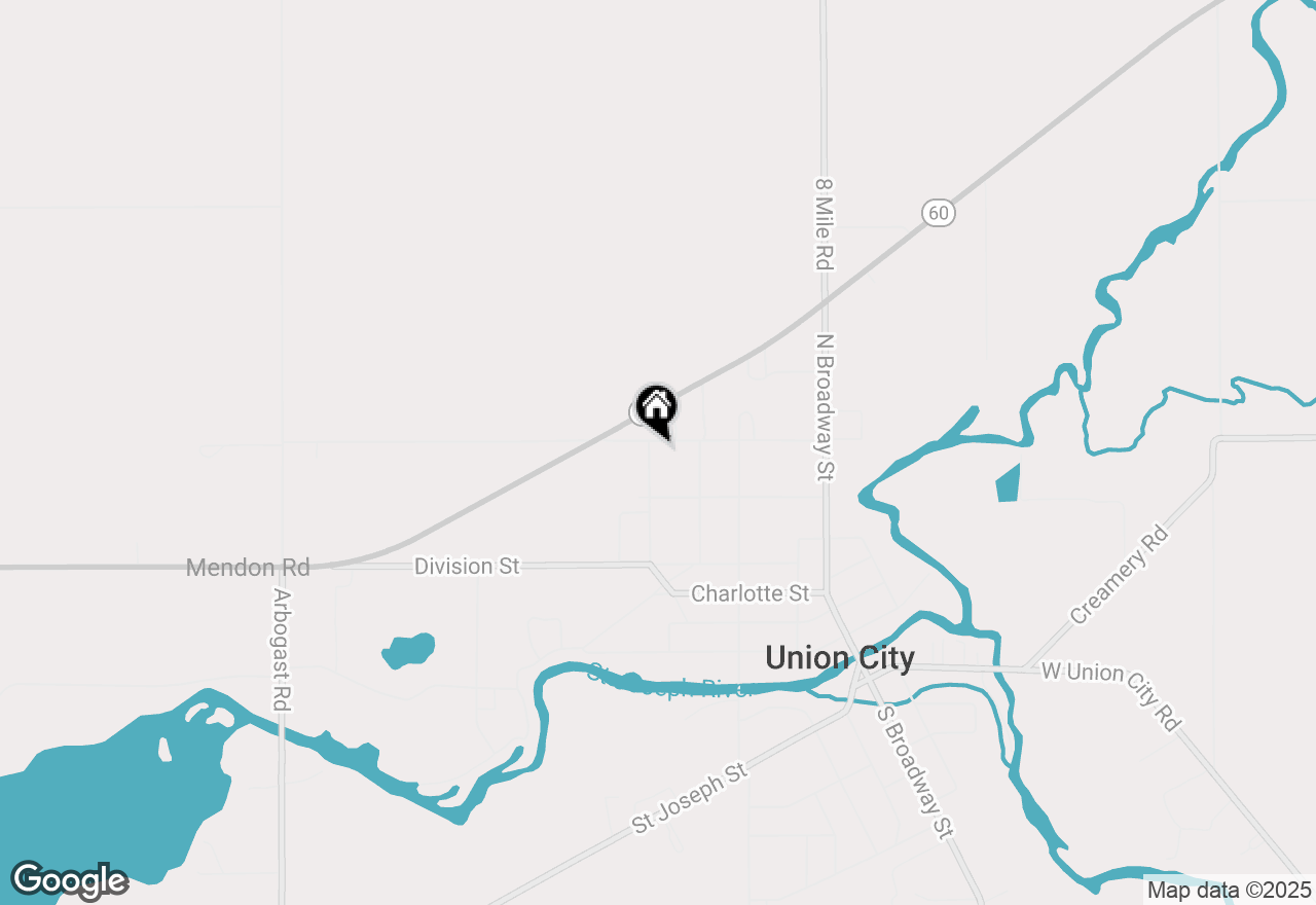 Map of 636 Walnut Lane, Union City, MI 49094