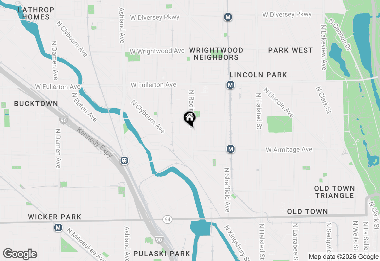 Map of (Address confidential), Chicago, Illinois 60614